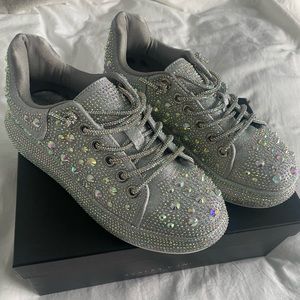 Azalea Wang Azure silver sneakers